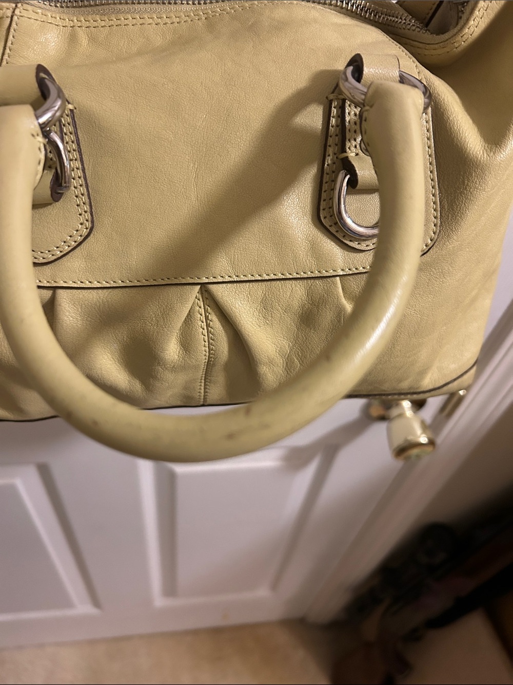 Coach lime green Leather Shoulder Bag with Top Handles - Picture 10 of 16